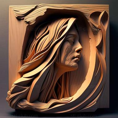 3D model Mary Maxham American artist (STL)